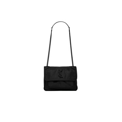 YSL NIKI BABY IN CROCODILE-EMBOSSED LEATHER 6331511K00U1000 (21*16*7.5cm)